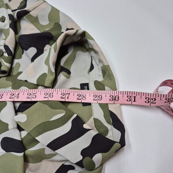 Torrid Georgette Relaxed Shirt Camo Long Sleeve Collared Women's Plus Size 1X - Picture 10 of 11